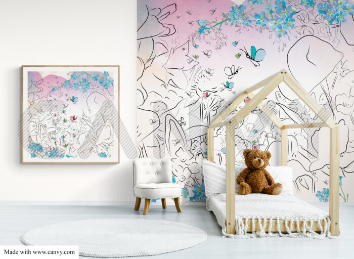 Kids_playroom_kids_bedroom_Photo_Canvas_and_Wallpaper_Colour_Youself_The_Story_of_The_Bubble_Bees_2.Bubble_Bee_by-Merily